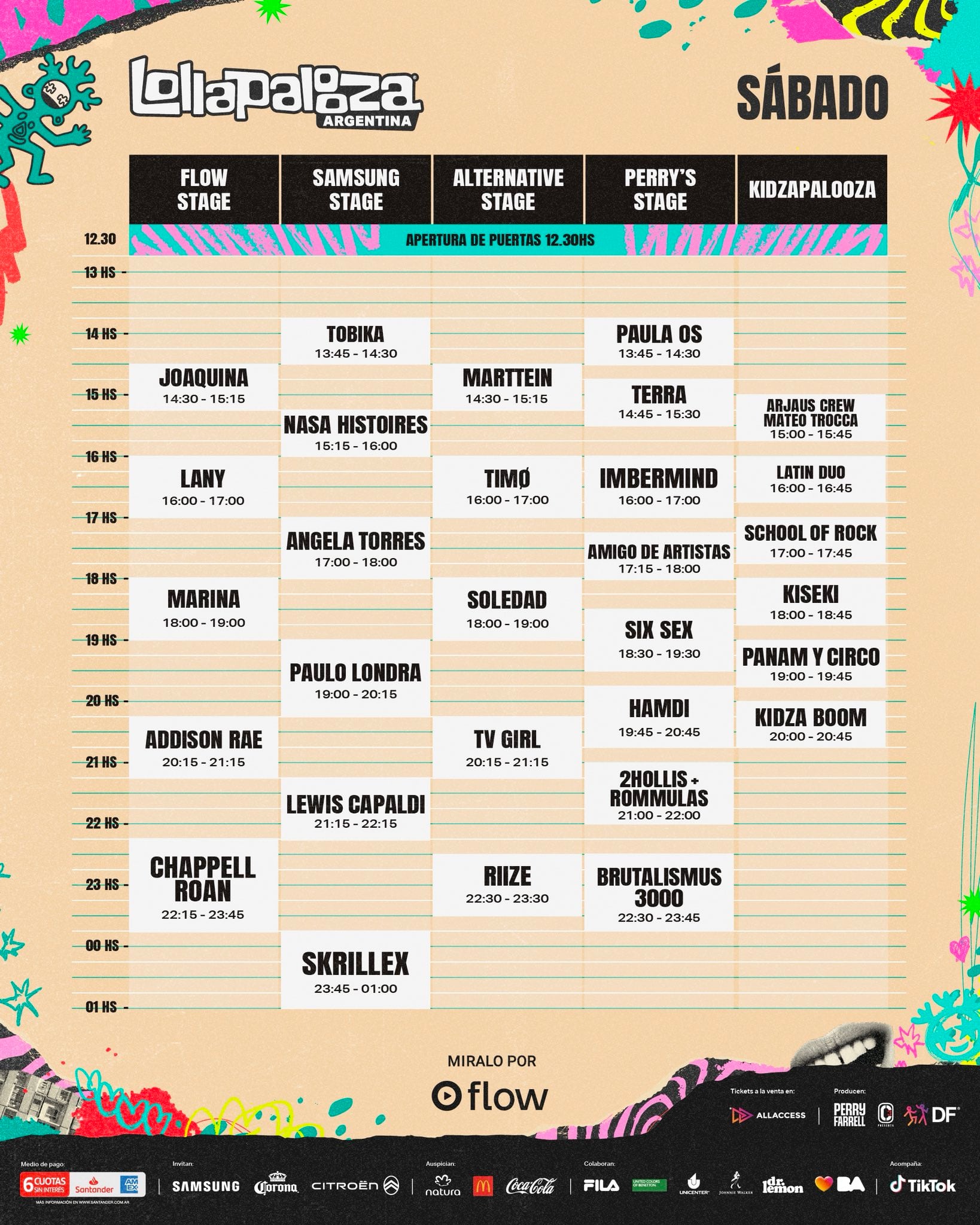 La agenda del segundo día del festival