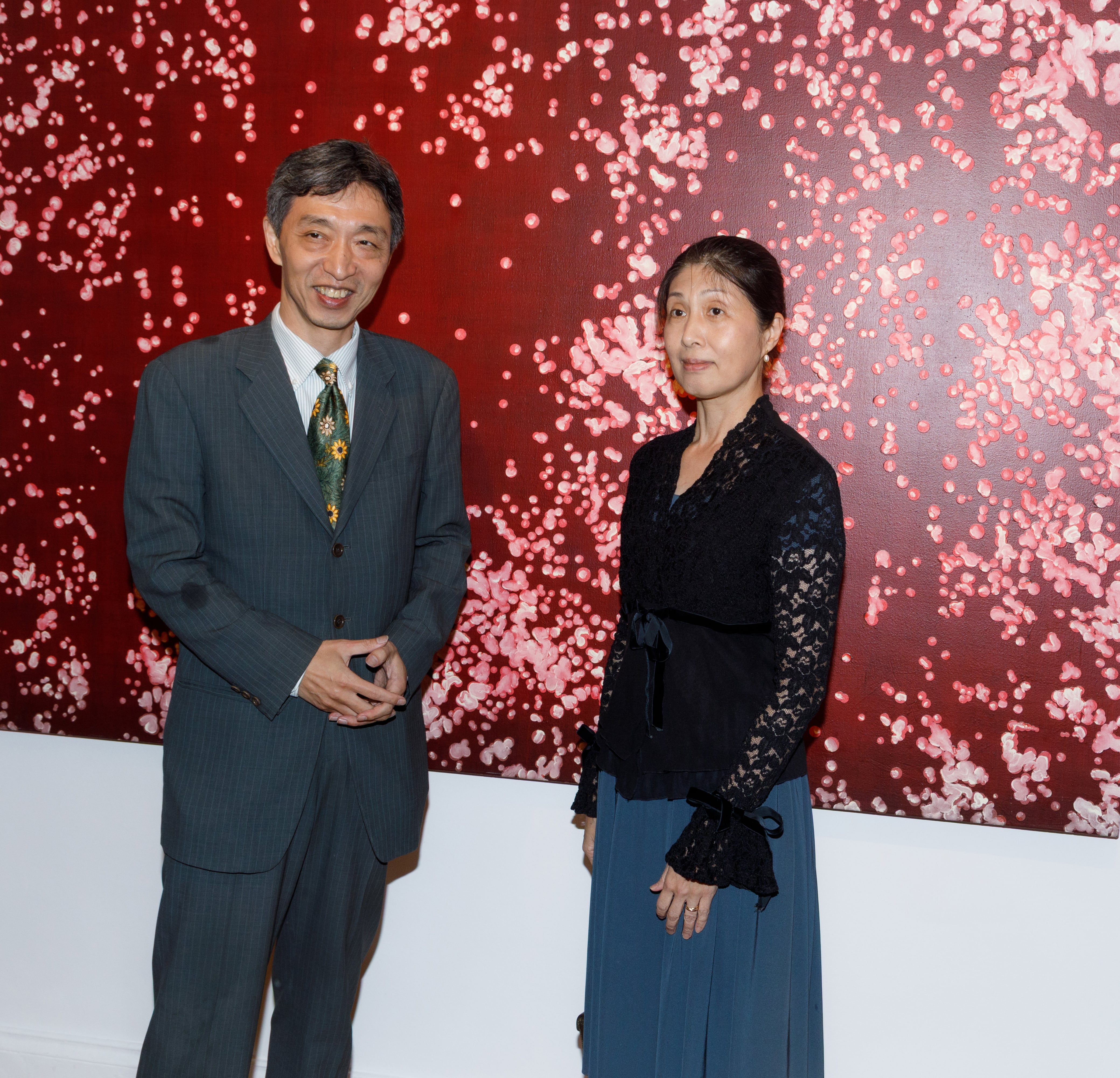 En fotos. Todos los invitados a Arte, Cultura y Diplomacia Pública en Recoleta 15 El embajador del Japón, Hoshino Yoshitaka, y su esposa Madoka