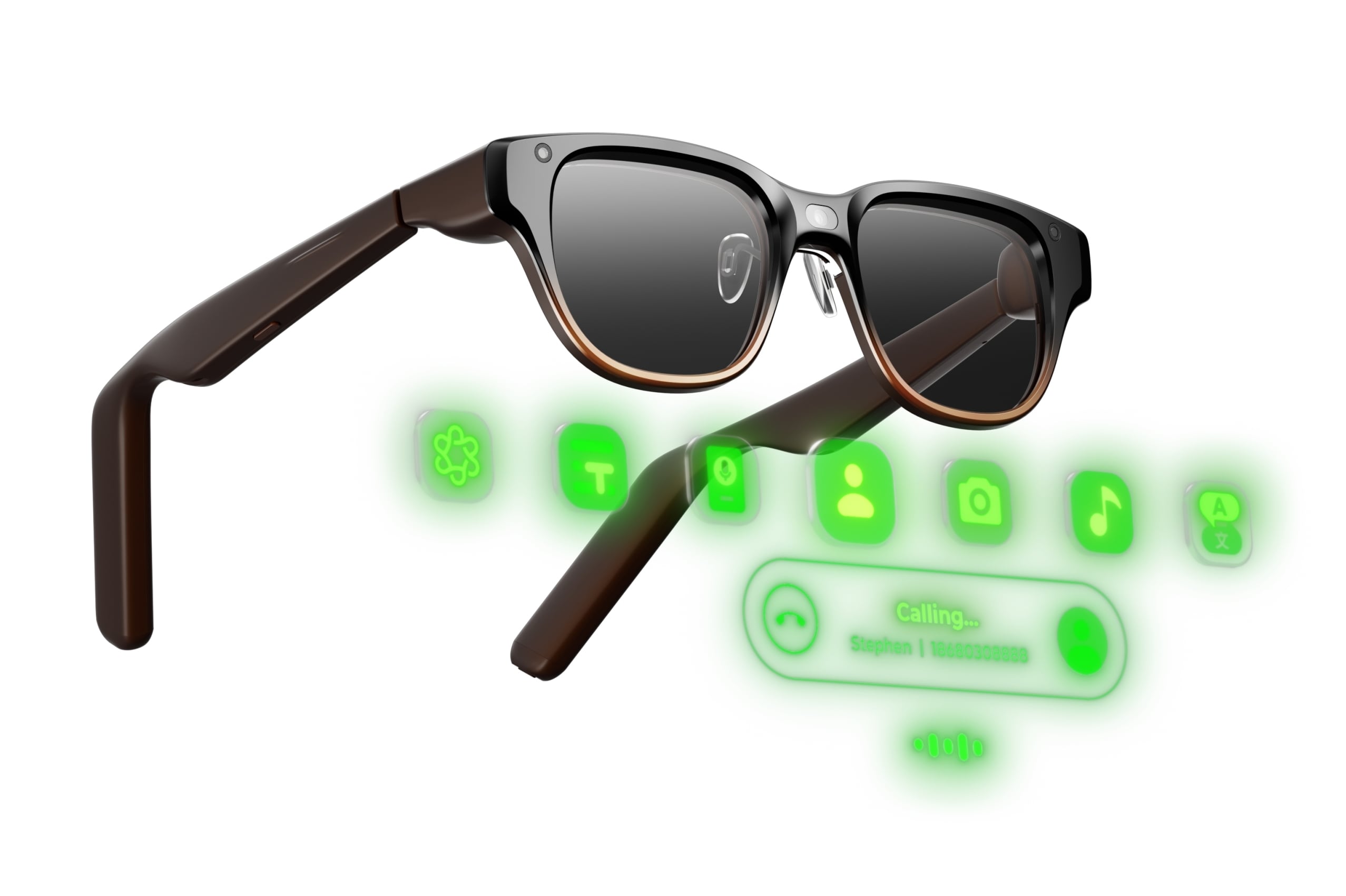 Los anteojos Smart Sense Display de Lenovo, un prototipo que incluye una pantalla monocromática integrada a los cristales