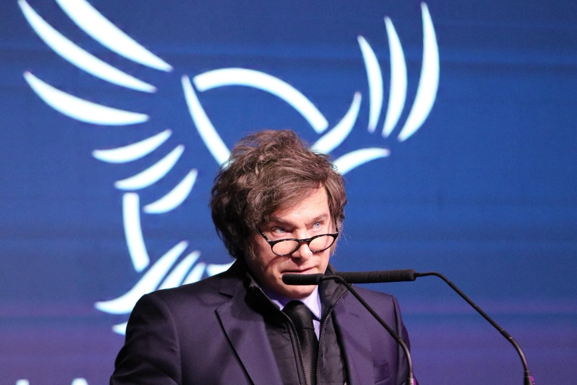 El Presidente Javier Milei encabezó esta noche un evento de La Libertad Avanza en el Yacht Club de Puerto Madero