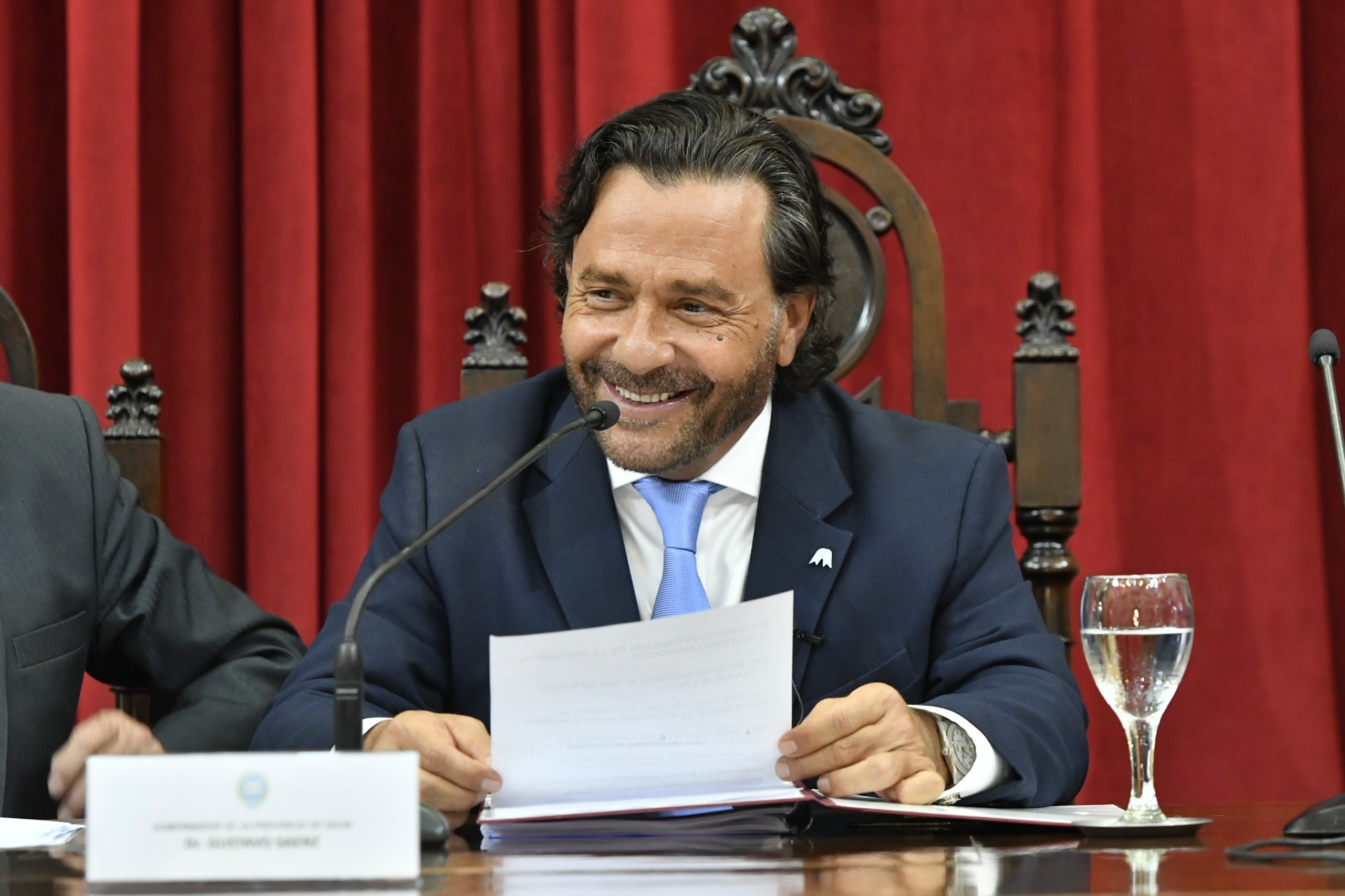 El gobernador de Salta, Gustavo Sáenz, cuando abrió las sesiones ordinarias de la provincia norteña