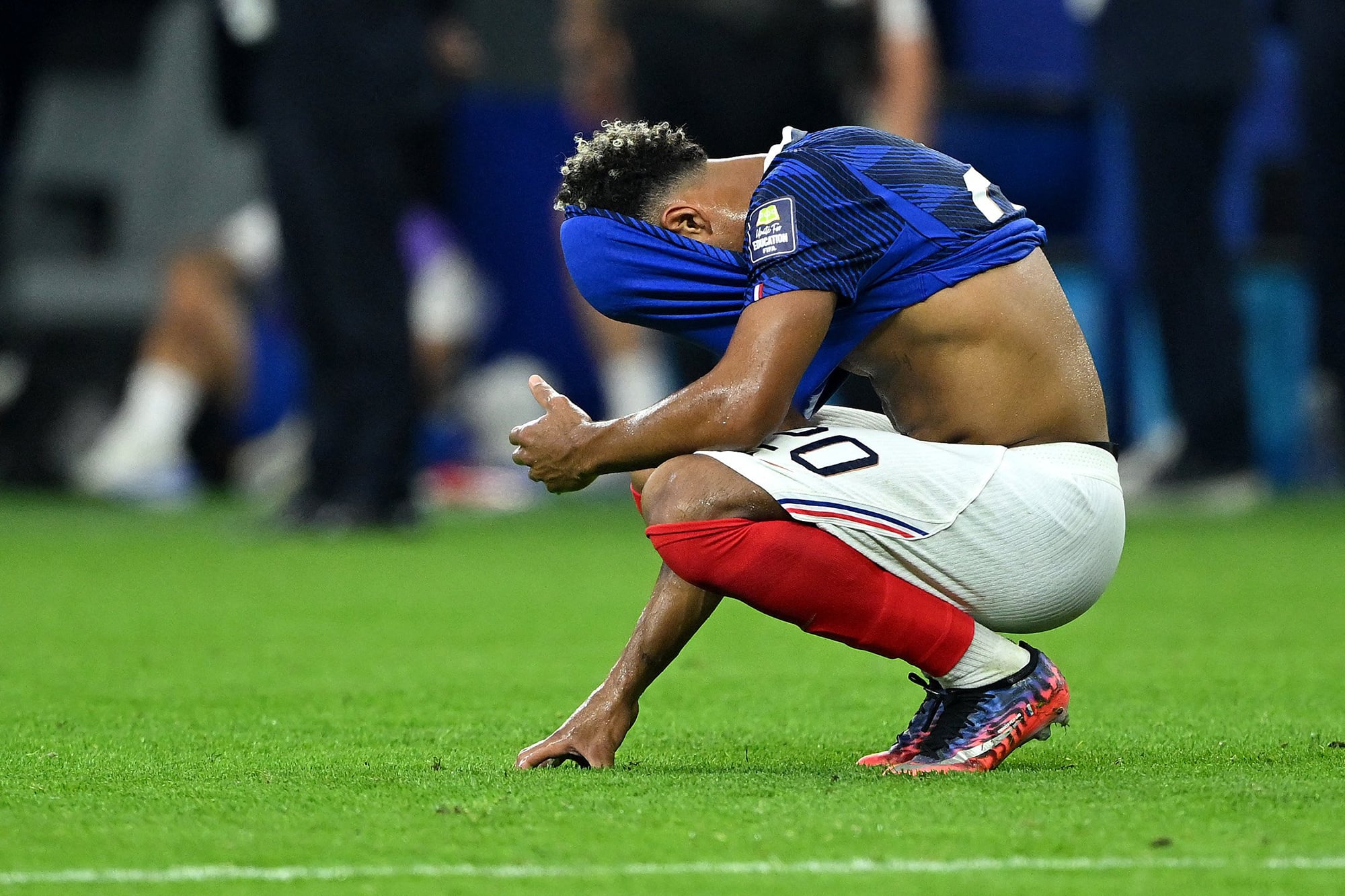 Así terminó Desire Doue en Dallas tras el final del partido