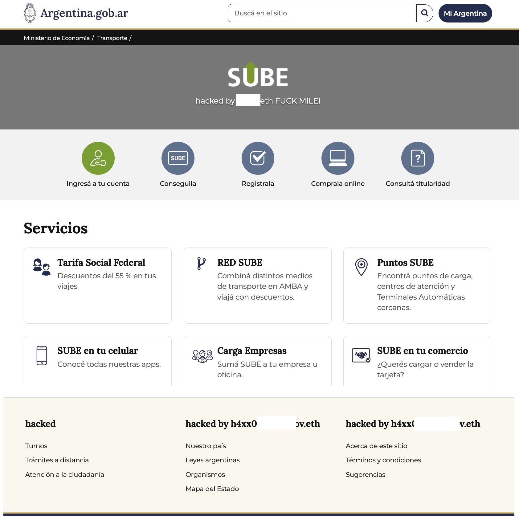 Ingresaron a la página oficial del Gobierno