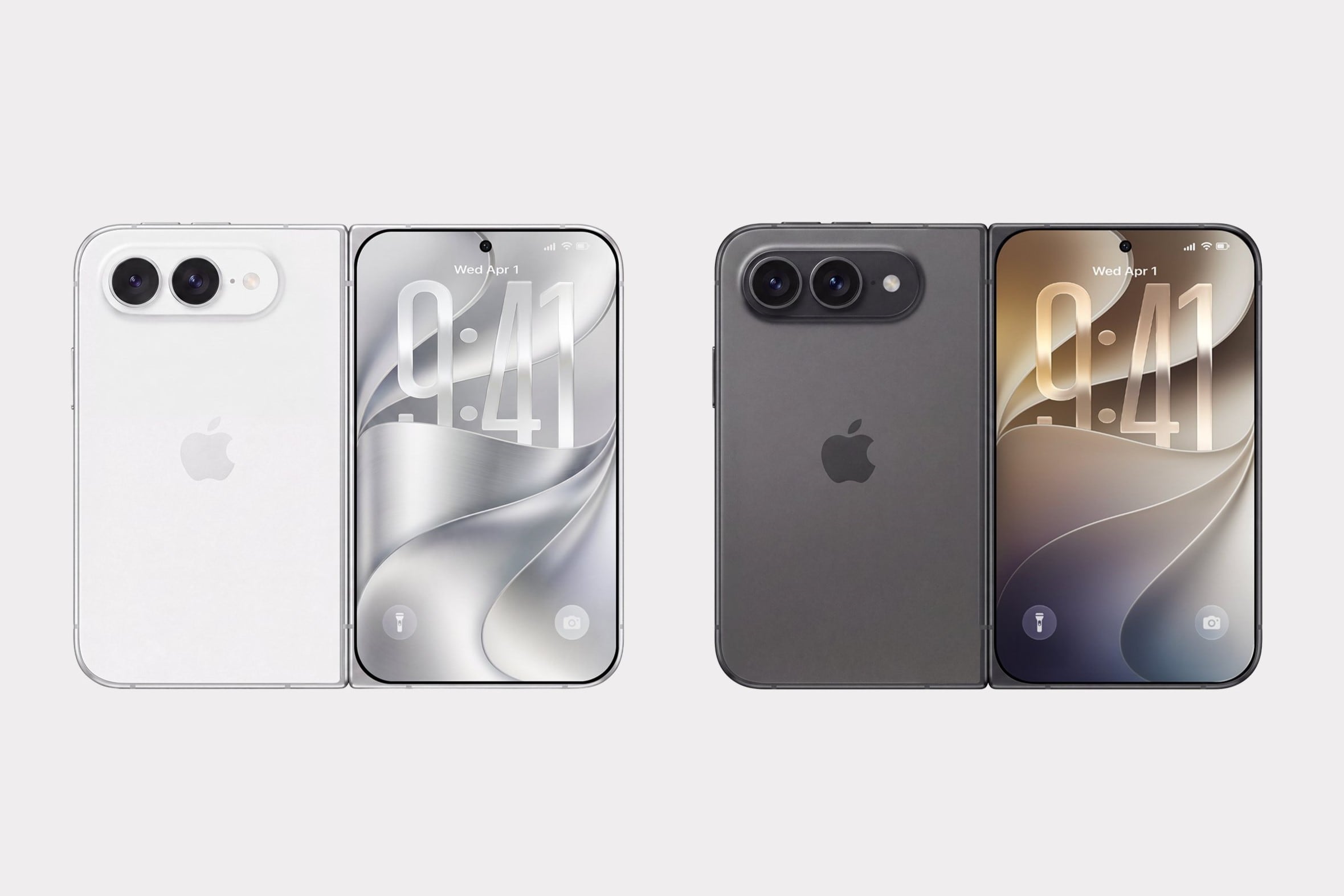 Así se vería el iPhone plegable, con una pantalla externa de 5,5 pulgadas y una interna de 7,7 pulgadas, según los últimos rumores