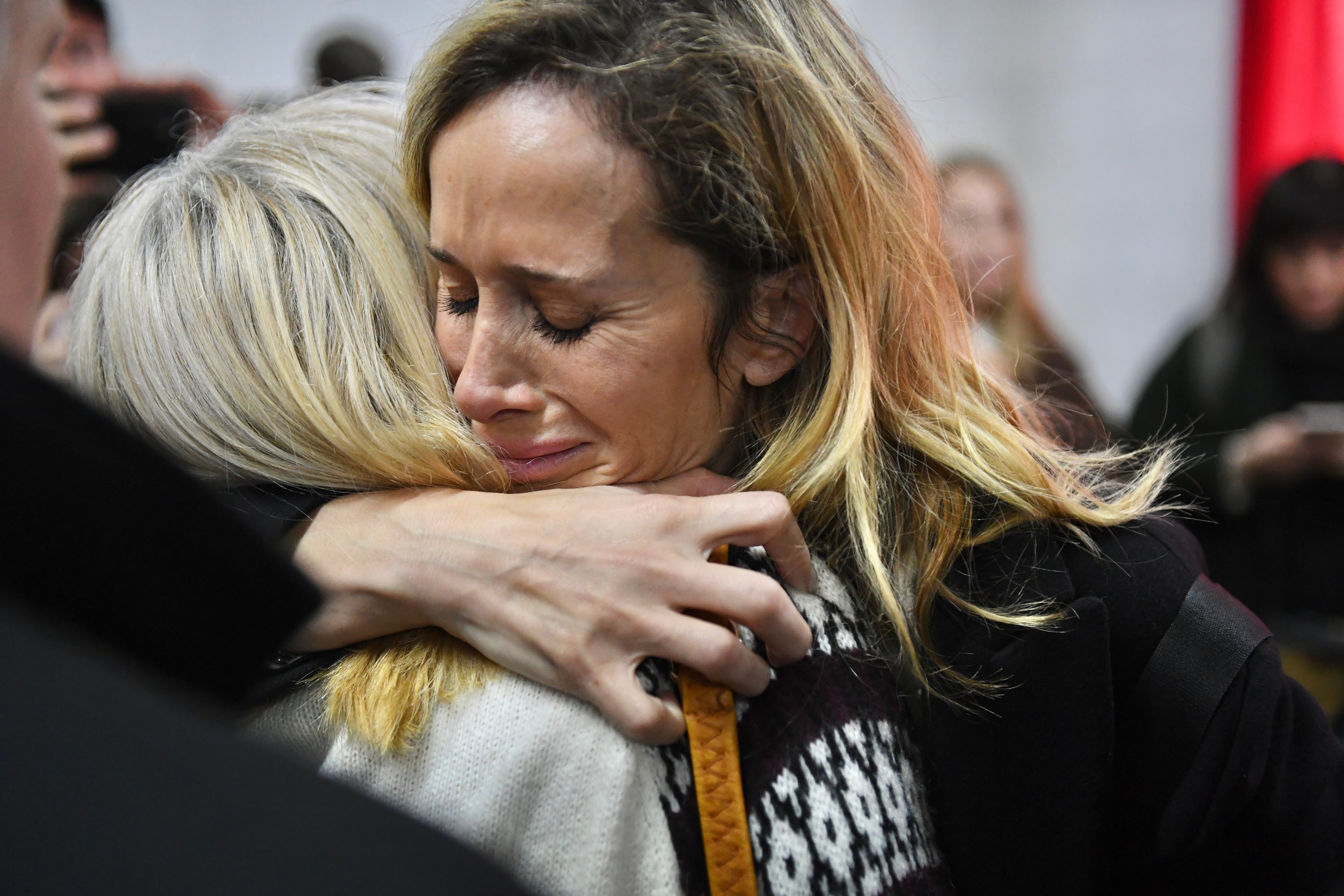 Julieta Prandi, emocionada, el día que se dictó sentencia