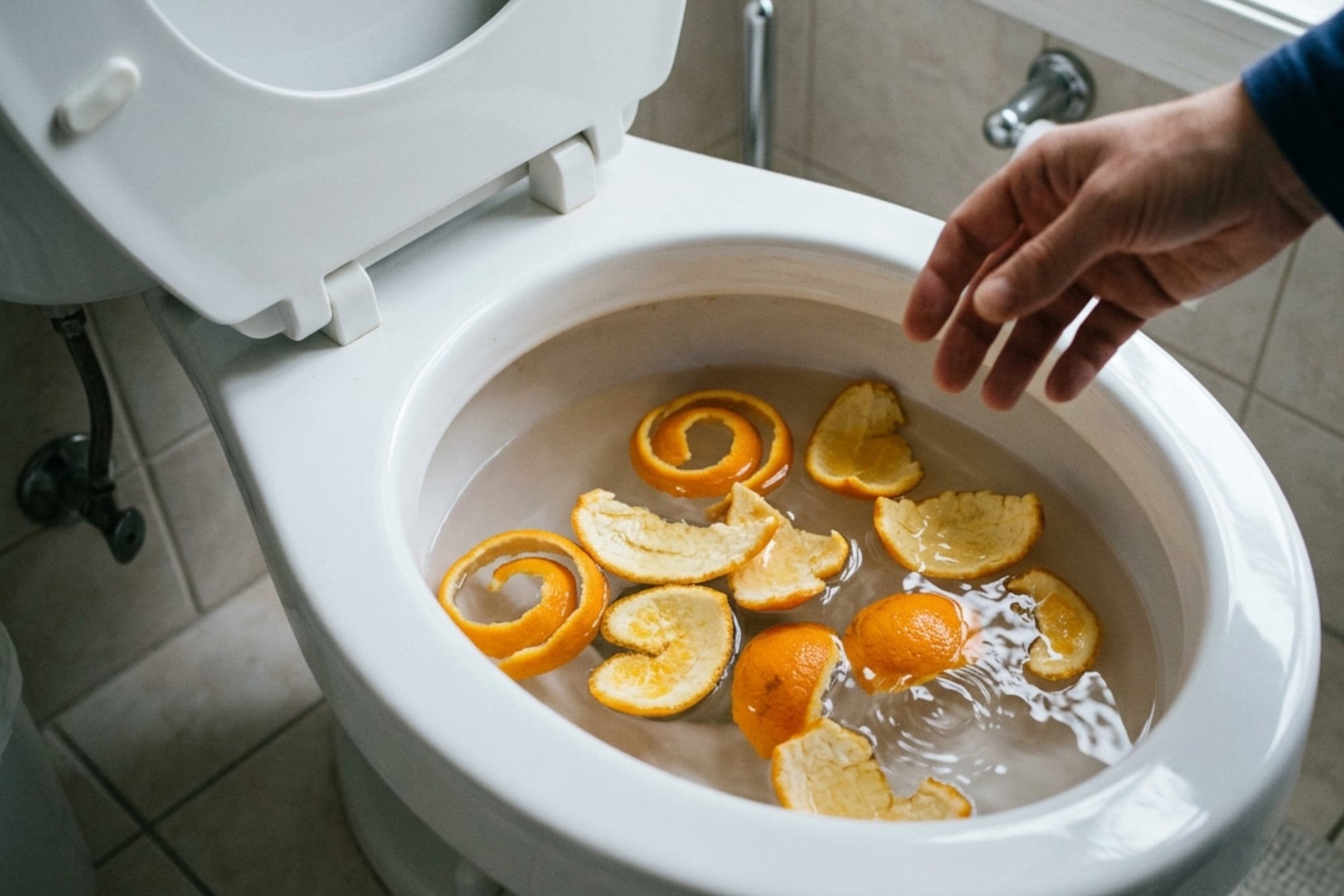 Para qué sirve tirar cáscaras de naranja en el inodoro y por qué puede salvar tu baño