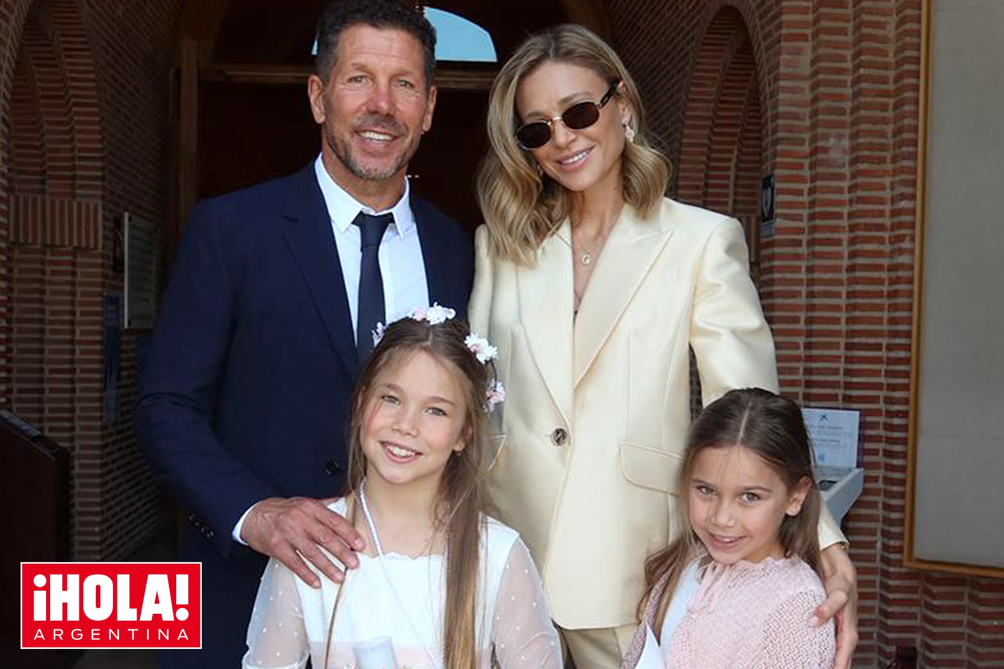 “Celebramos tu luz”. Las fotos de la comunión de Francesca, la hija mayor de Diego Simeone y Carla Pereyra, en Madrid