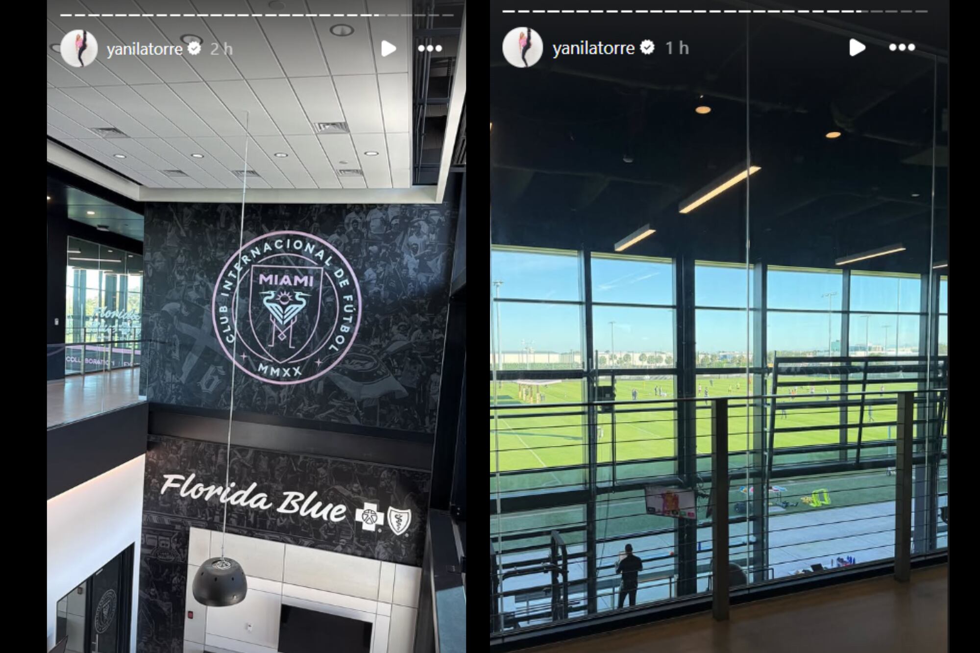 Yanina y Diego se quedaron a ver el entrenamiento del equipo