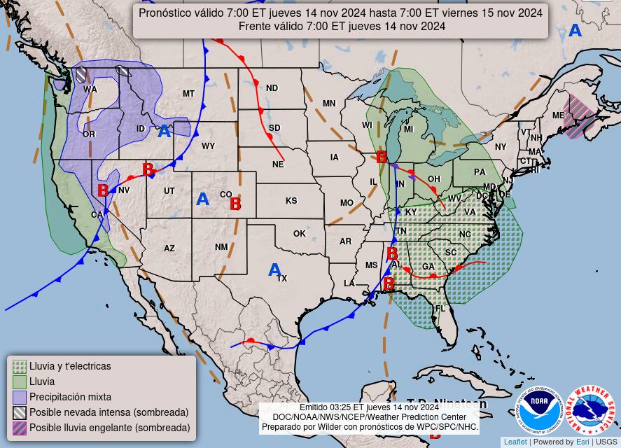 Las acumulaciones de nieve en Sierra Nevada podrían superar los 30 cm, lo que dificultaría la visibilidad y condiciones de tránsito en las zonas montañosas.