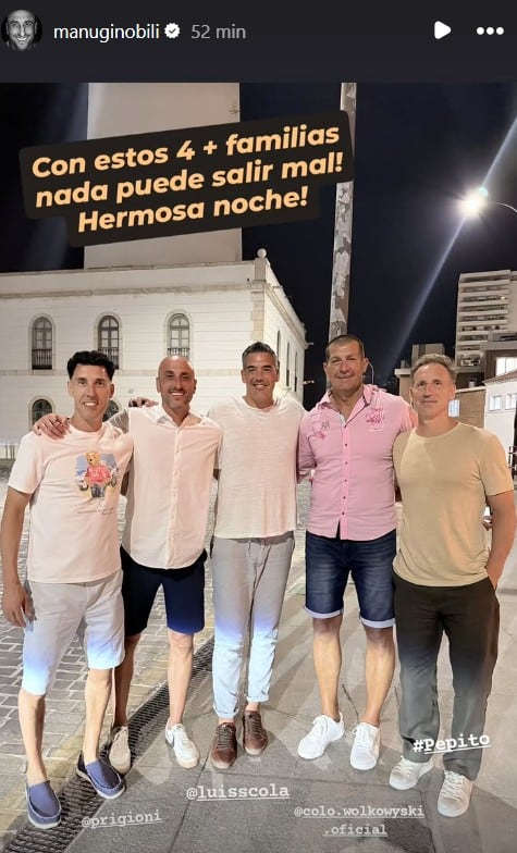 El bahiense contó con la compañía de exjugadores de la selección argentina de básquet