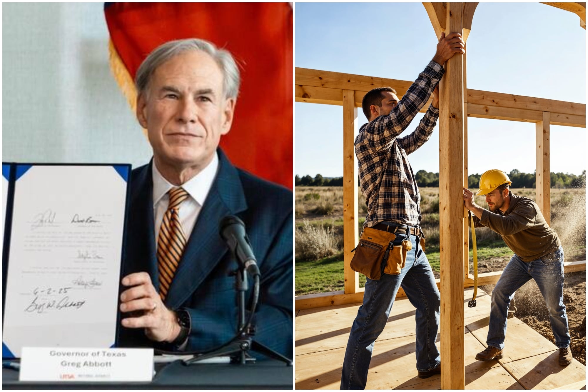 La ley SB 785 firmada por Abbott en Texas que impacta en la construcción de casas y entra en vigor en 2026