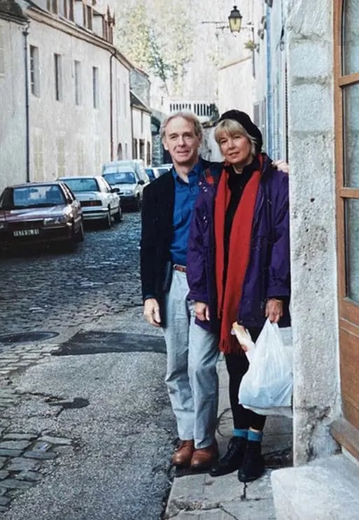 Chuck O'Rear y Daphne Larkin in Beaune, Francia, en 1996