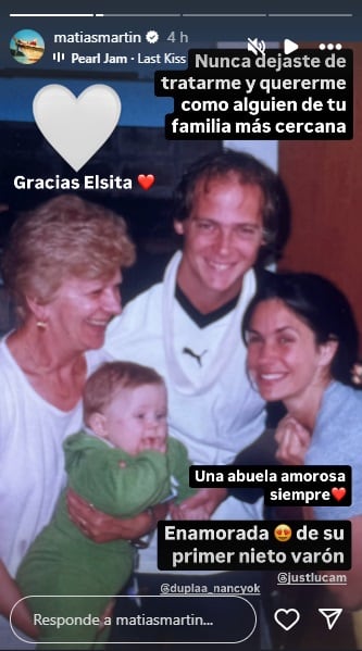 El posteo conmovedor de Matías Martin para despedirse de Elsa