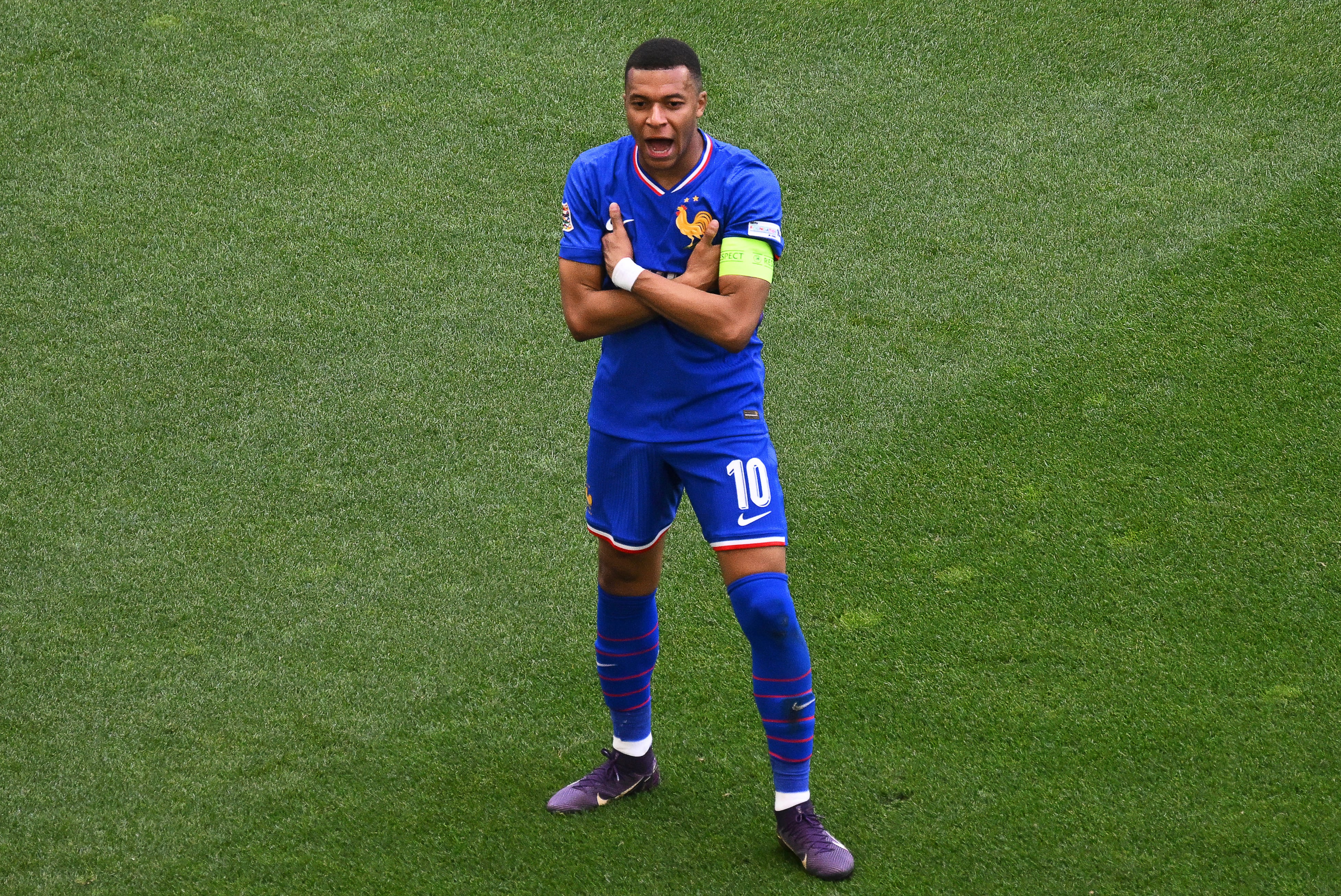 Kylian Mbappé, French football player, who is seeking to qualify for the 2026 World Cup