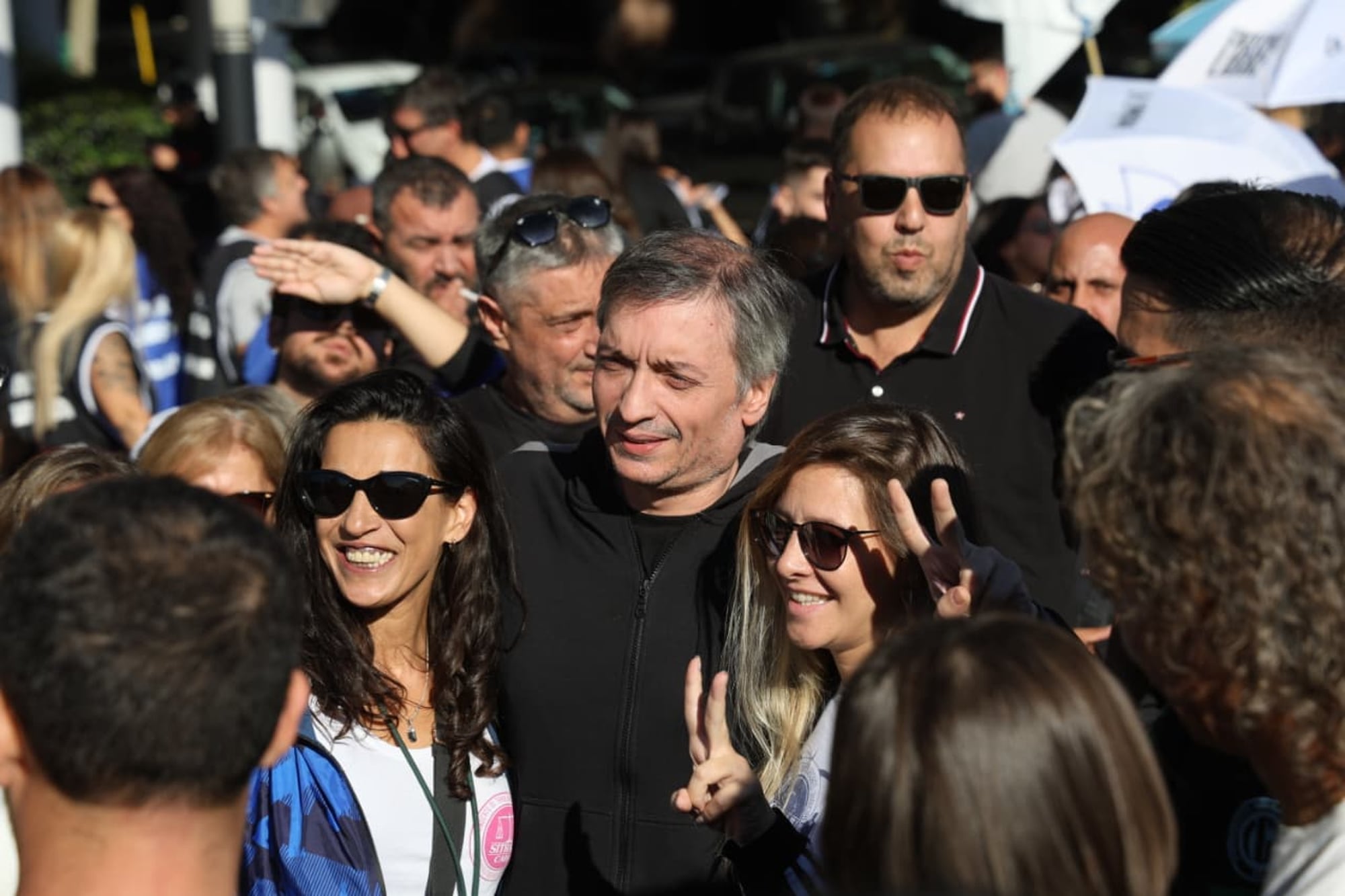 Máximo Kirchner, durante la marcha de La Cámpora por el aniversario del último golpe