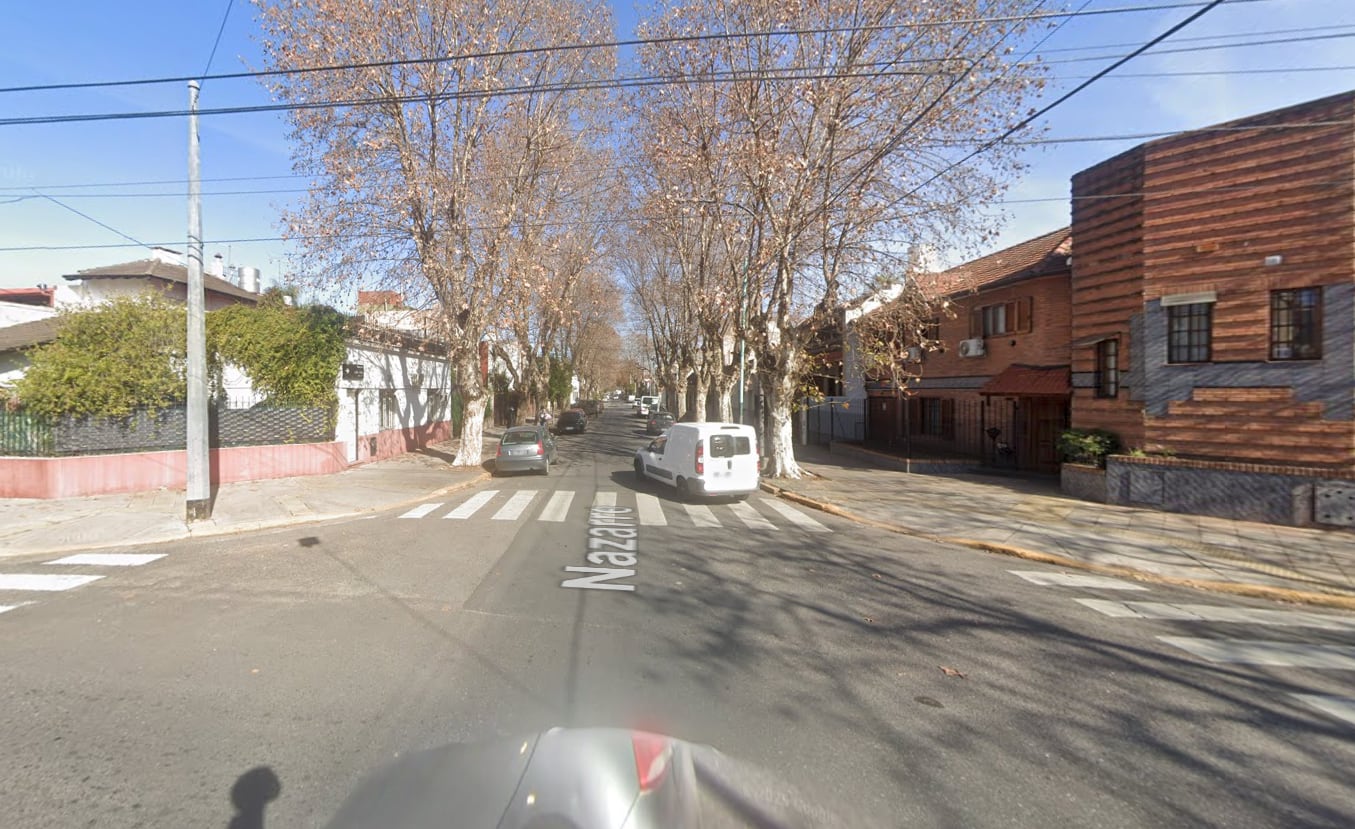La intersección de las calles Chivilcoy y Nazarre, en Villa Devoto, donde ocurrió el accidente. (Foto: Google Maps)