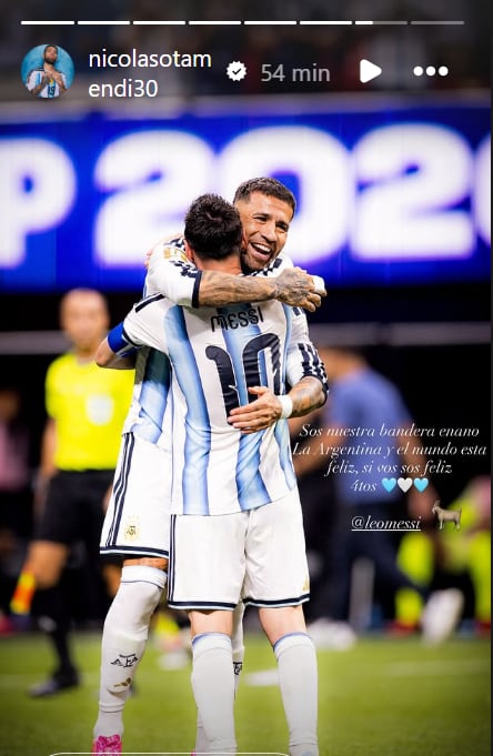 El emotivo mensaje de Otamendi para Messi