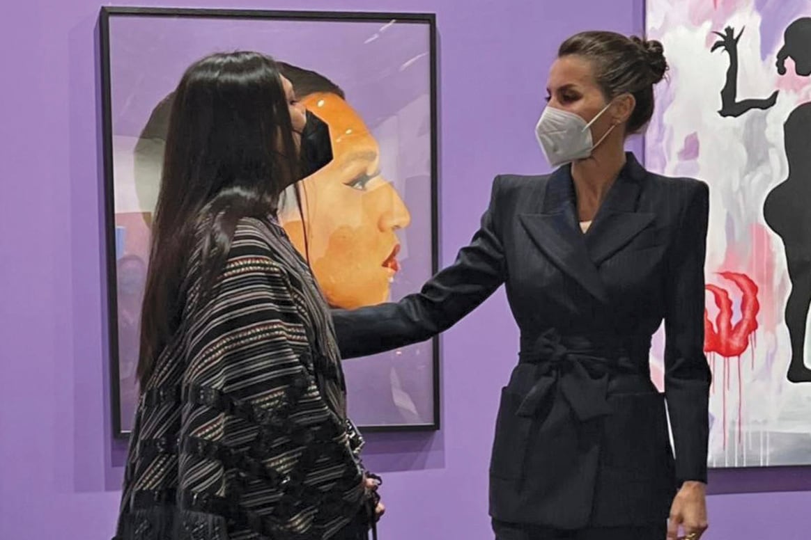 En 2022, con la reina Letizia en la feria show ARCOmadrid