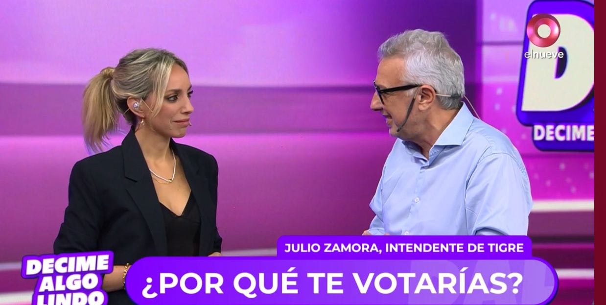 Tamara Pettinato con Julio Zamora en Decime algo lindo