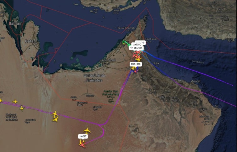 El video del momento en que atacan el aeropuerto de Dubái