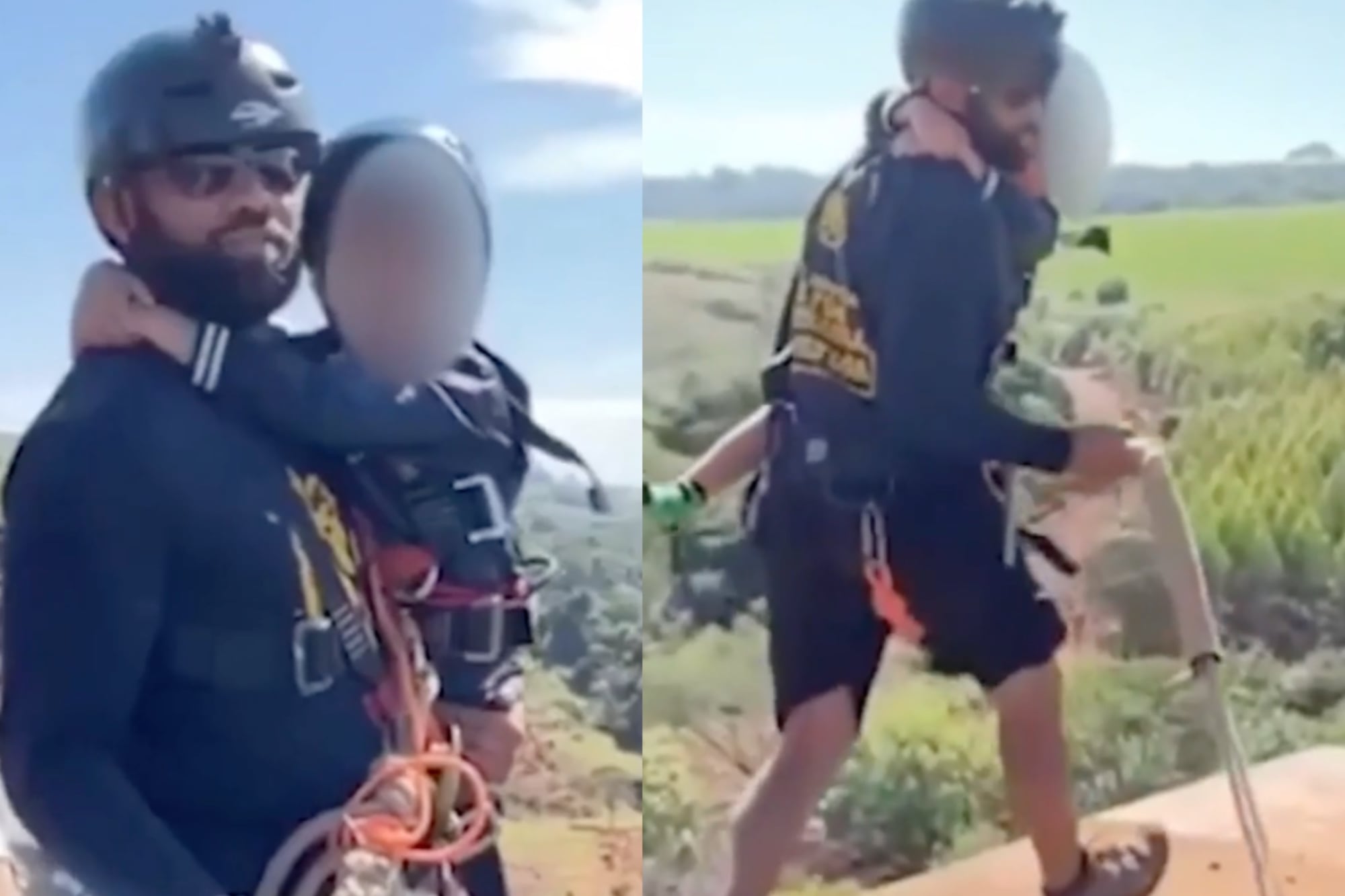 Uno de los instructores de rope jumping detenido en Brasil había saltado tres años antes con un niño sujetado a su pecho