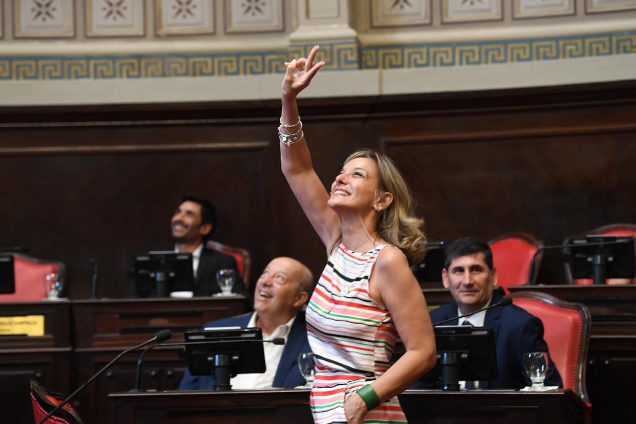 Malena Galmarini, cuando asumió su banca de senadora bonaerense