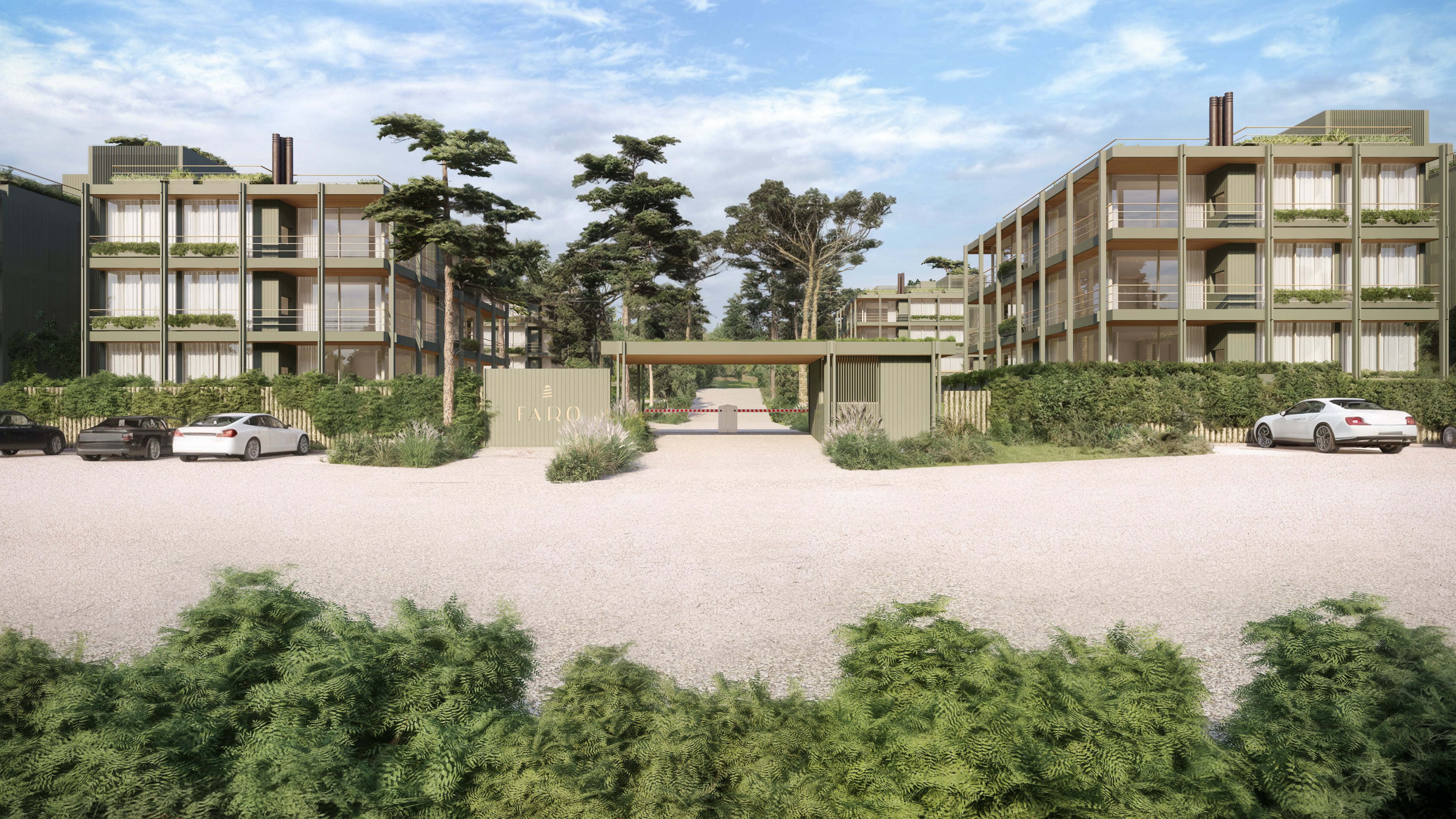Faro es un emprendimiento de 42 departamentos distribuidos en edificios de 12 unidades cada una