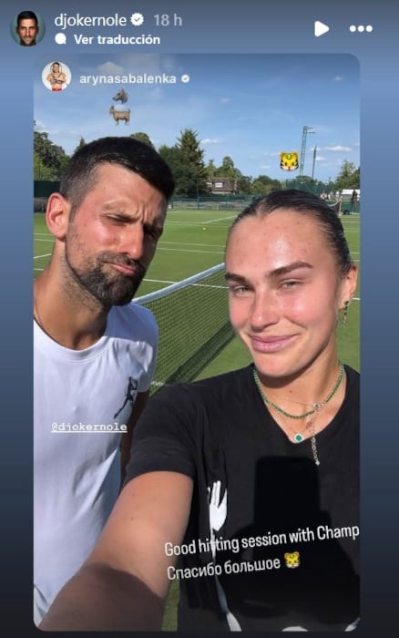El elogio de Djokovic a Sabalenka