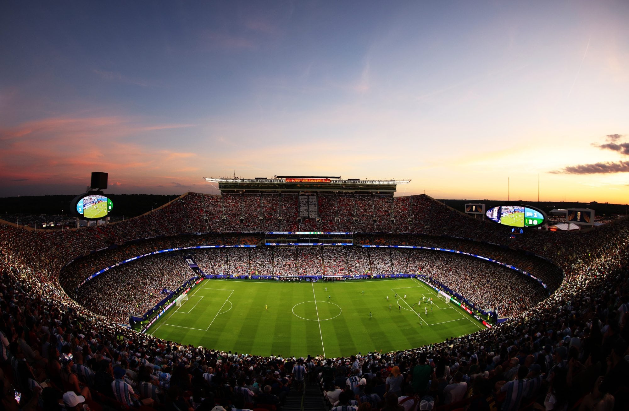 El estadio repleto en Kansas City