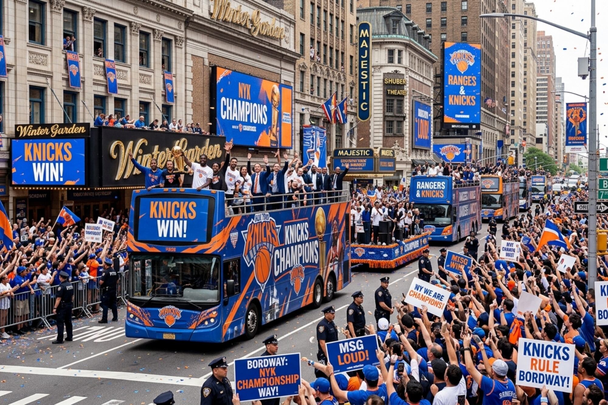 Cortes de calles en Nueva York por la celebración de los Knicks este 18 de junio