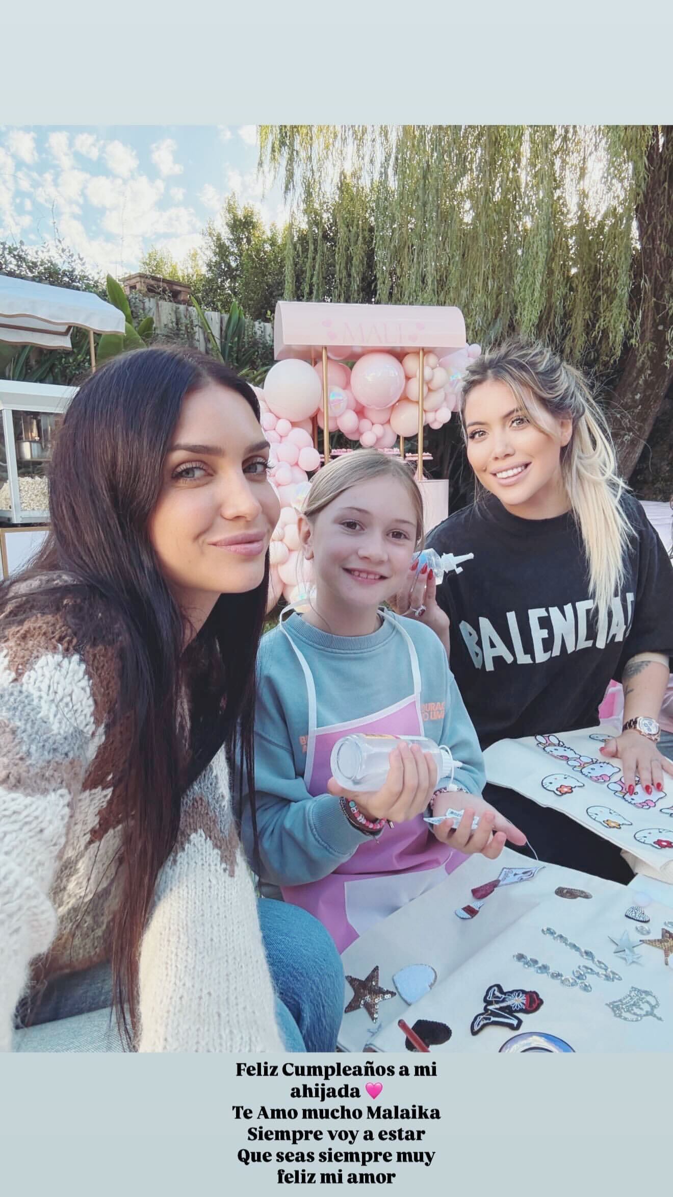 El 1 de abril, Zaira Nara celebró los 9 años de su hija Malaika en su casa (Foto: Instagram @wanda_nara)