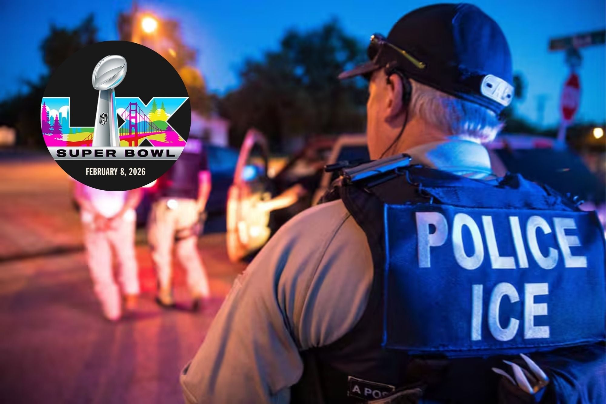 La valla publicitaria a favor del ICE sorprende en San Francisco, a pocos días del Super Bowl: “Player of the year”