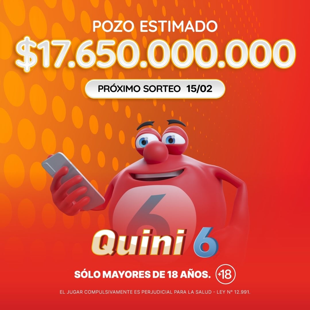 El pozo del sorteo del Quini 6 este domingo 15 de febrero