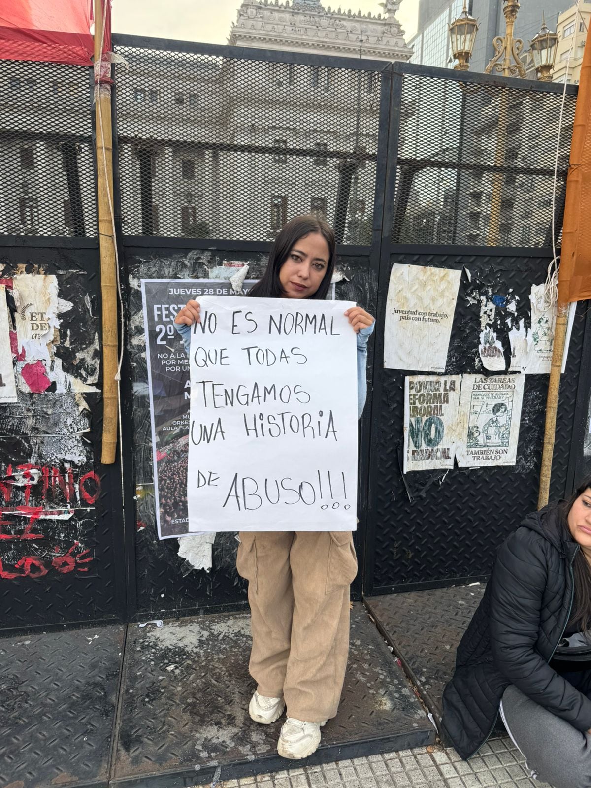 Sofía Simonetti en la marcha Ni Una Menos