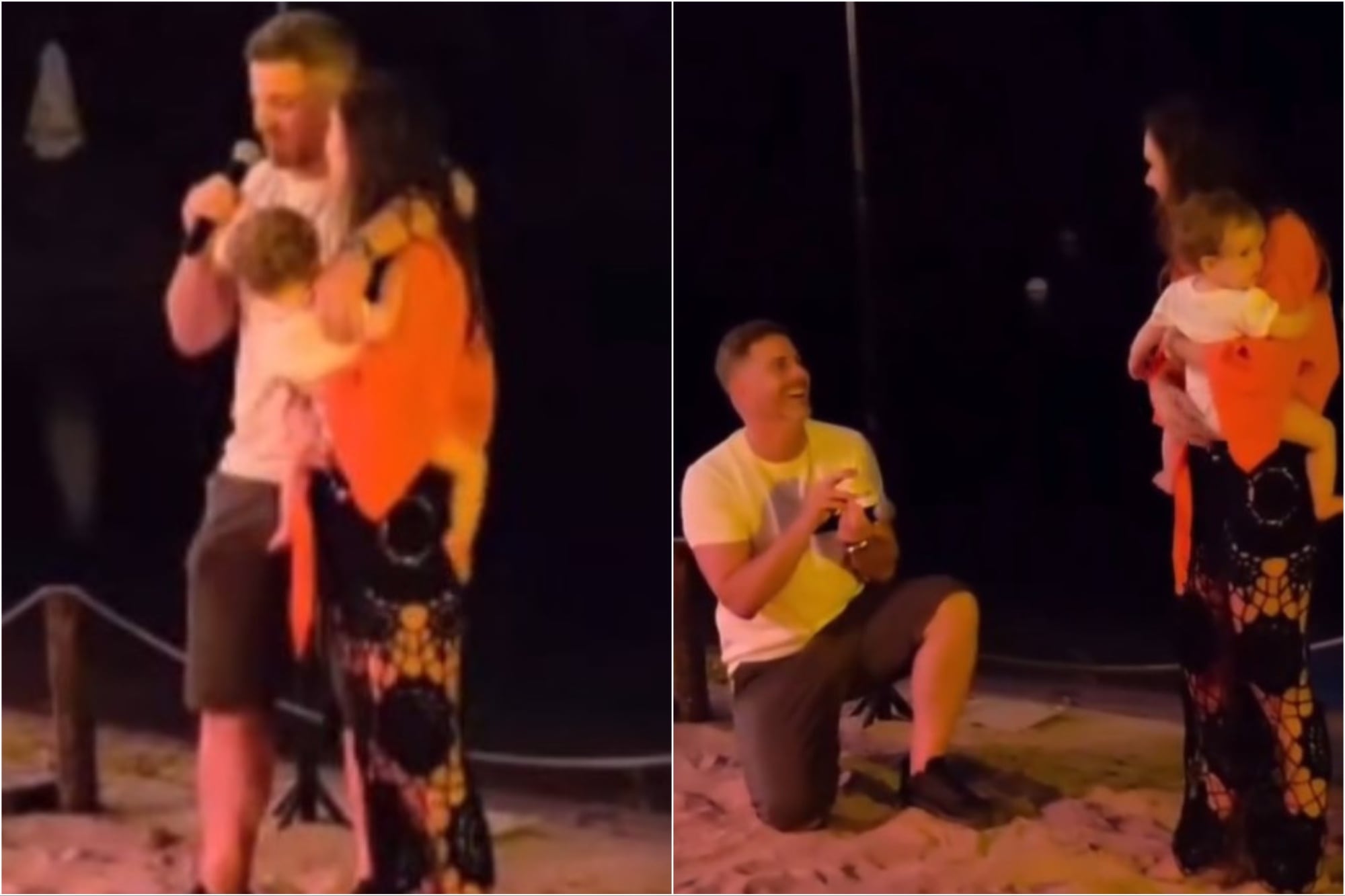 Video: así fue la propuesta de casamiento que recibió Julieta Nair Calvo en la playa
