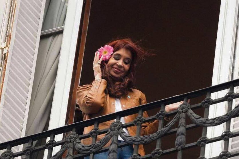 Cristina Kirchner en San José 1111 en una de sus últimas apariciones públicas