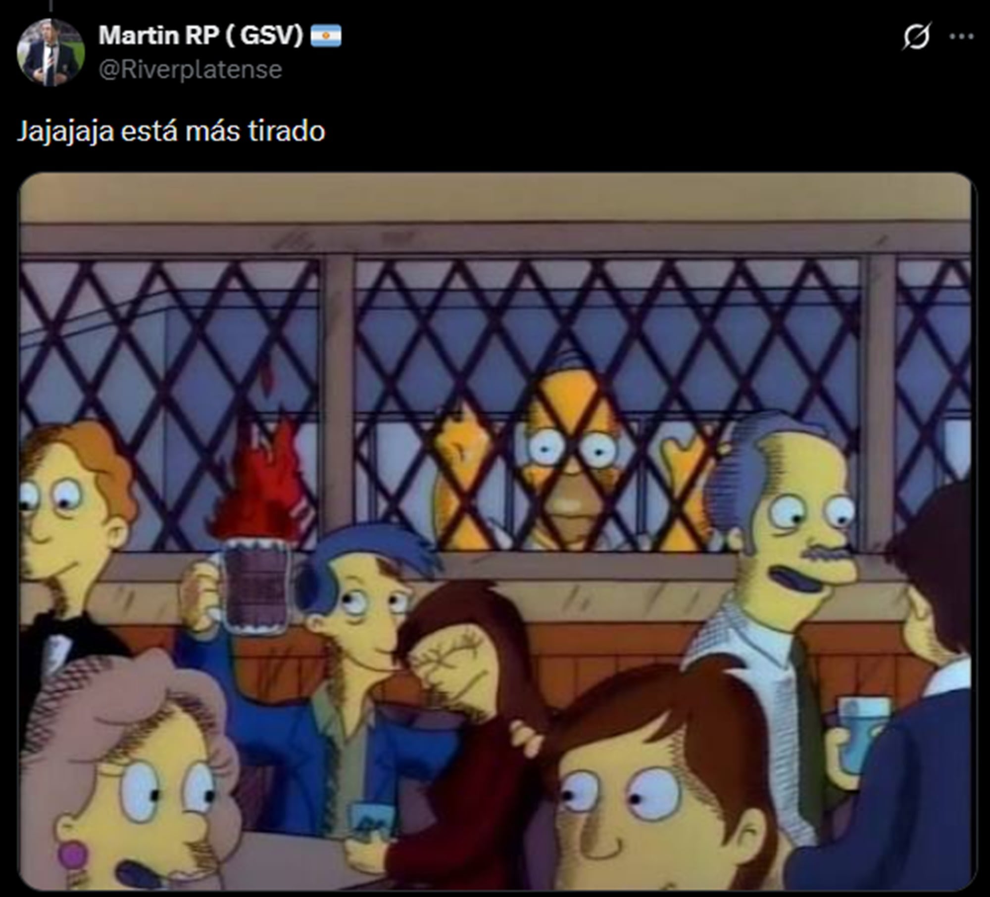 Colapinto llegó hasta ser comparado con una escena de Los Simpson