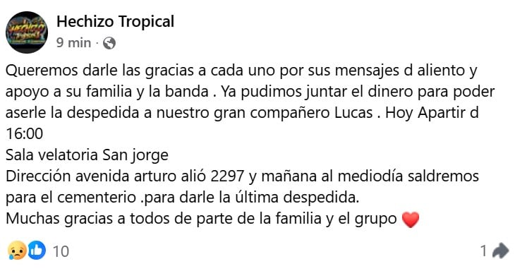 El comunicado oficial de Hechizo Tropical