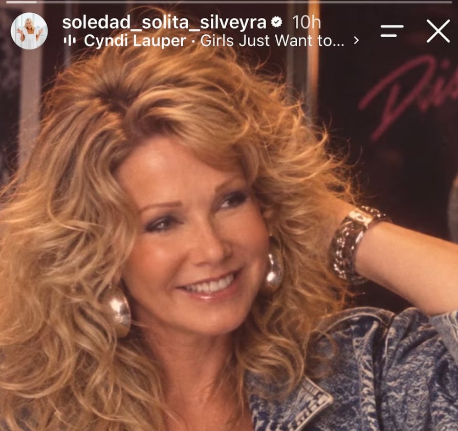 Soledad Silveyra usó el filtro de los '80