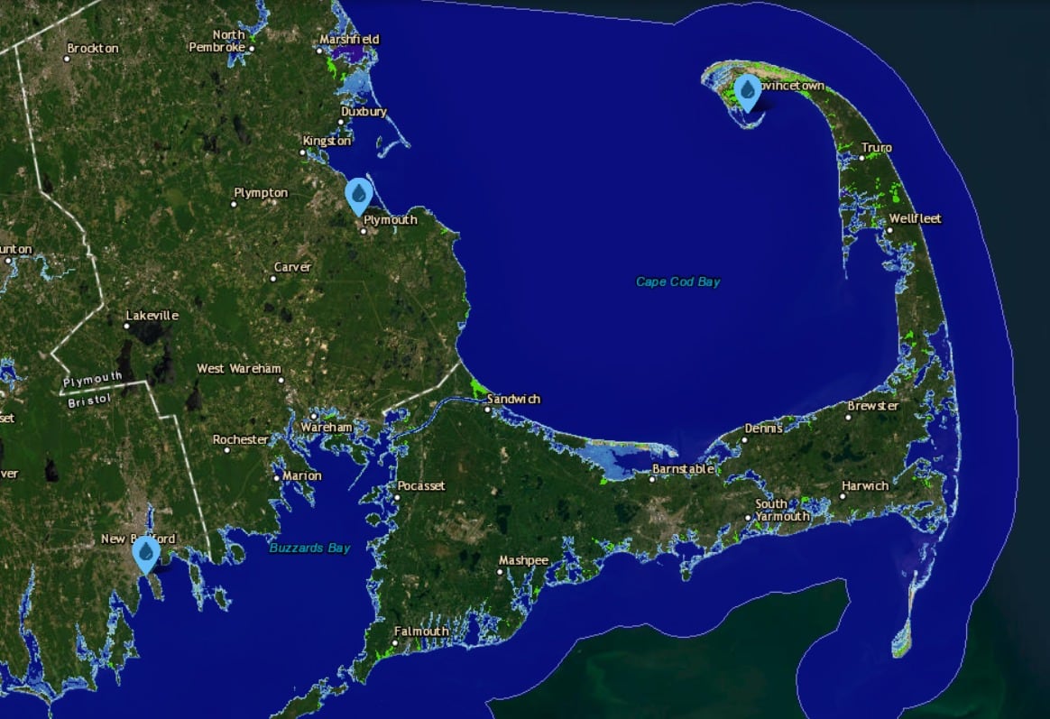 El área más afectada del estado sería la península de Cape Cod