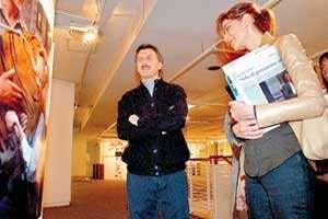 Macri y su mujer, Isabel Menditeguy, en el Centro Borges