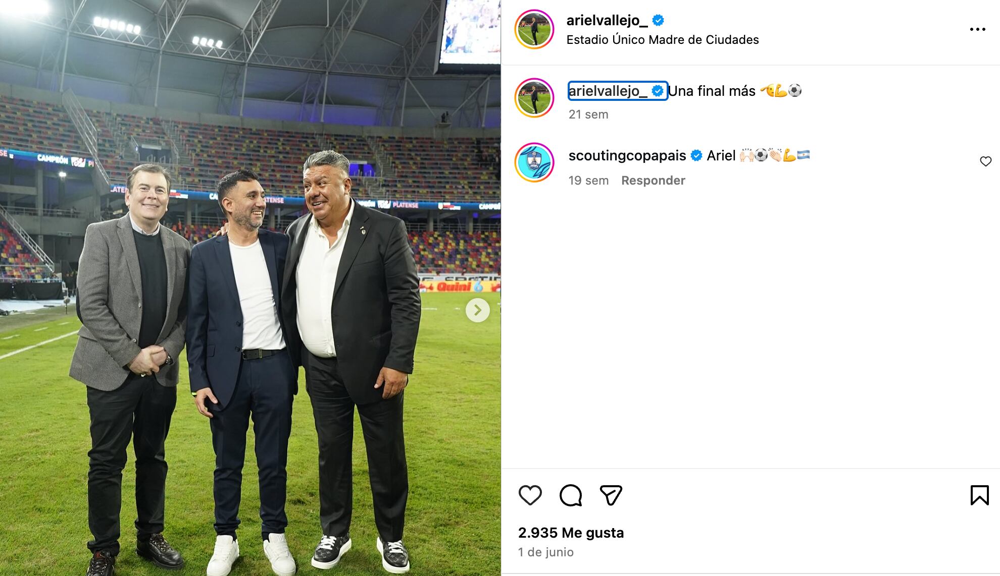 Vallejo, dueño de Sur Finanzas, junto al presidente de la AFA y al gobernador de Santiago del Estero, Gerardo Zamora.