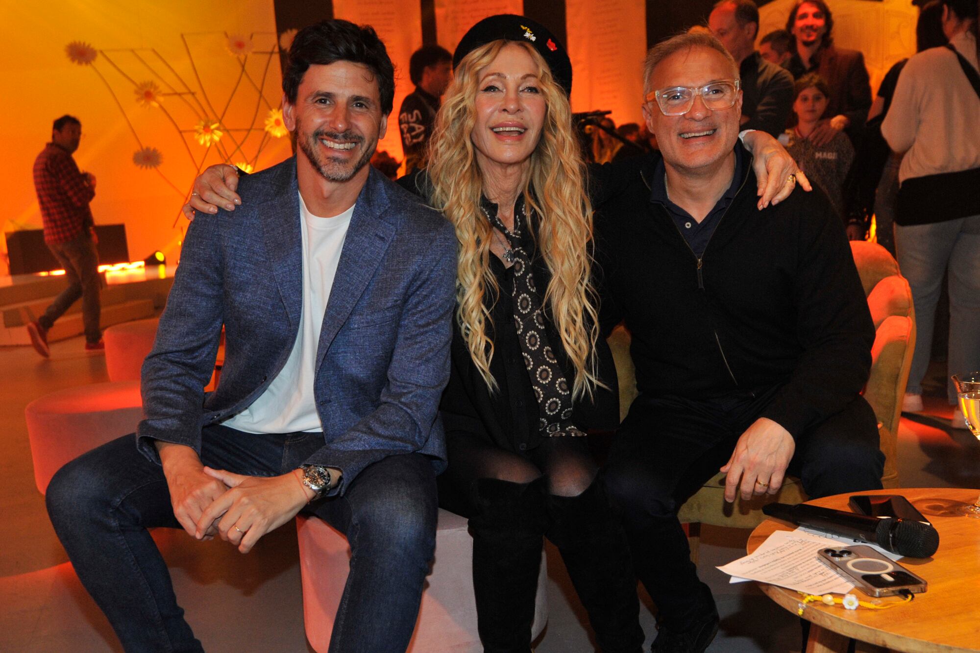Dario Turovelzky, Cris Morena y Guillermo Pendino, en la presentación de Margarita