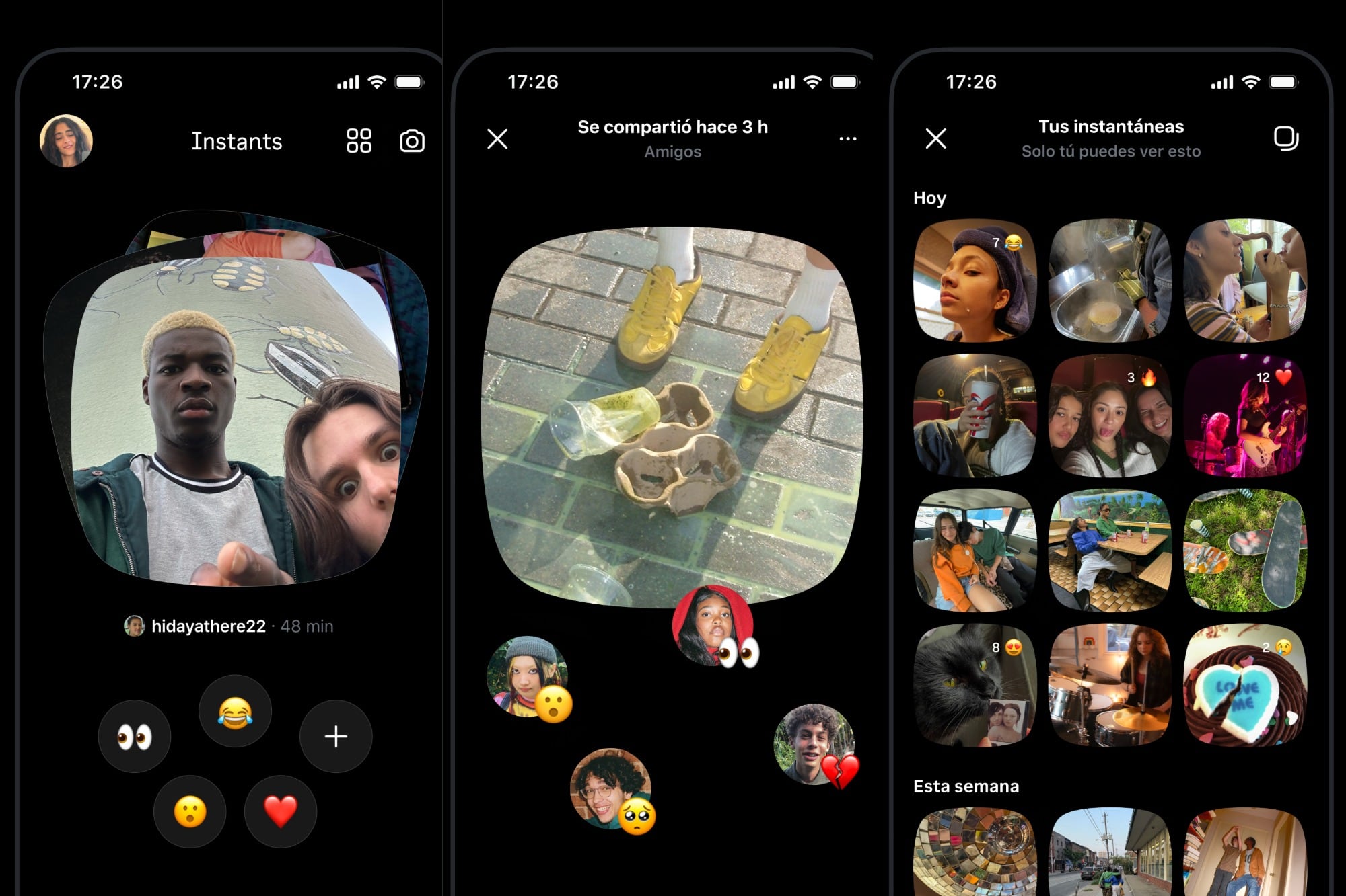 Instants es una función de Instagram y app independiente para compartir fotos temporales sin filtros ni edición con amigos