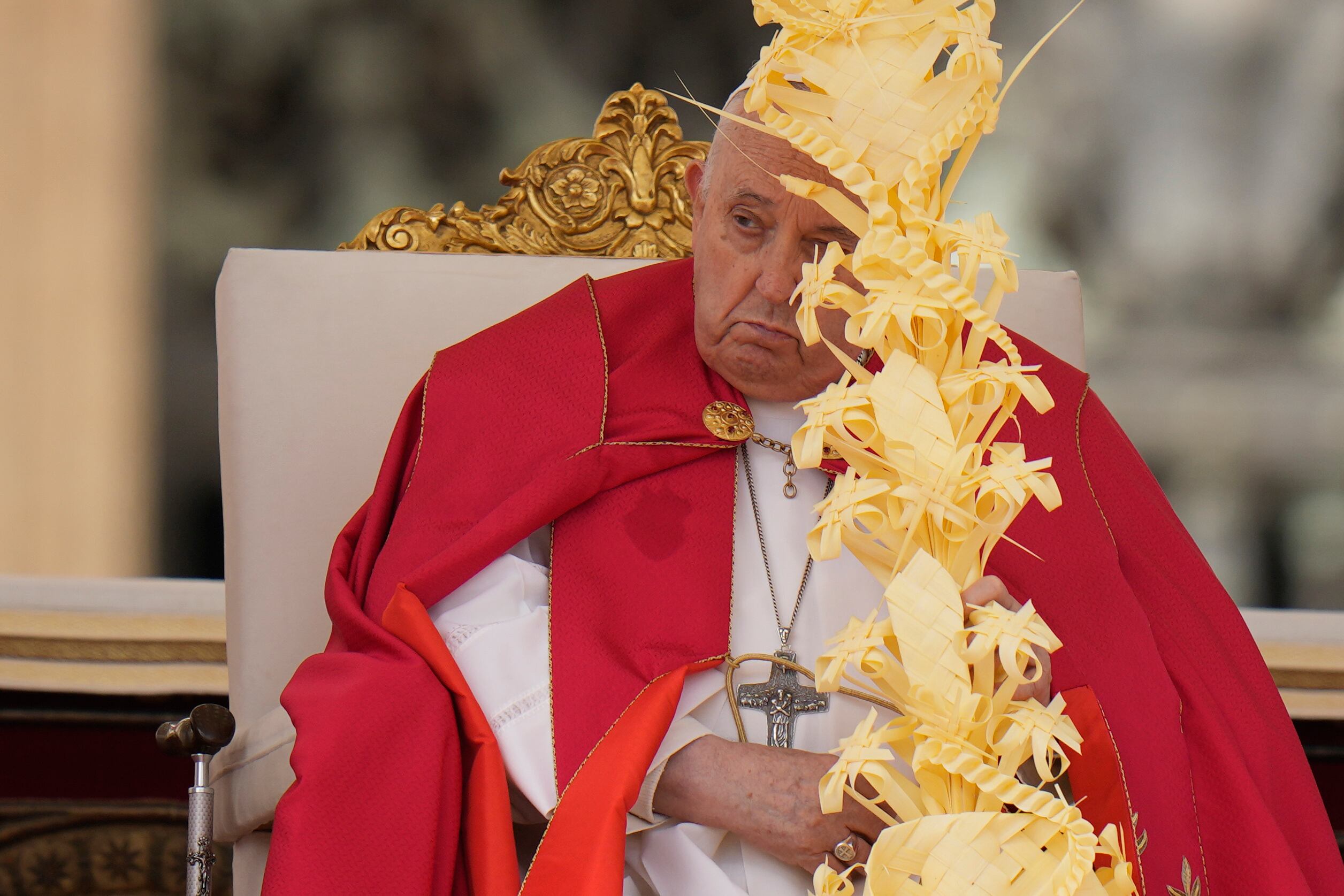 Archivo.- El papa Francisco celebra la misa del Domingo de Ramos en la plaza de San Pedro del Vaticano, el domingo 24 de marzo de 2024