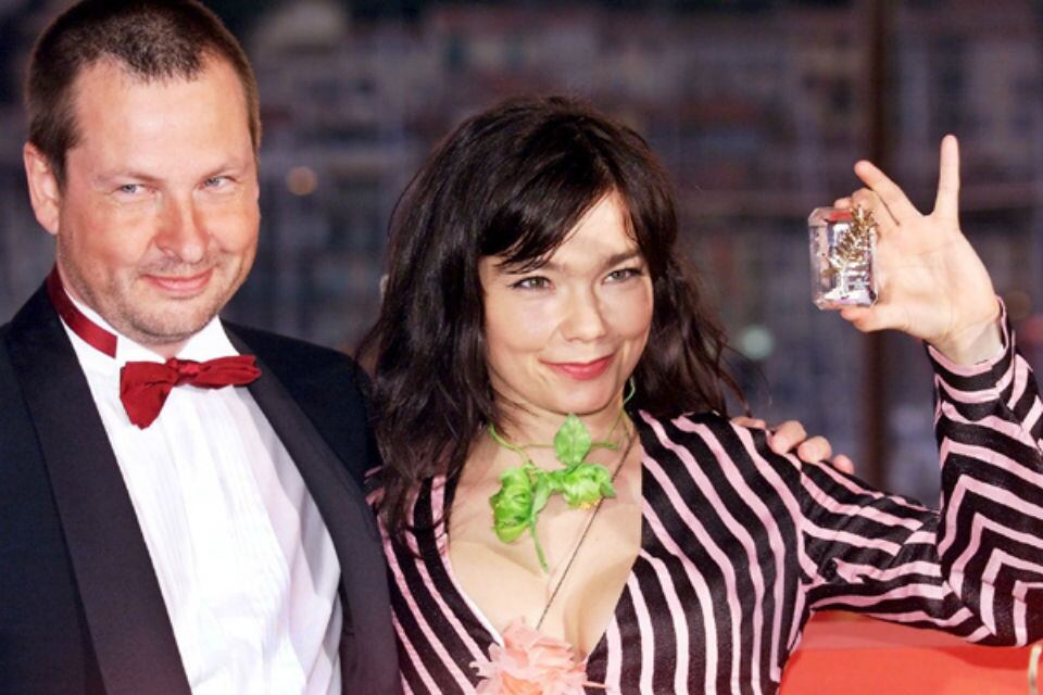 Lars von Trier junto a Björk en Cannes