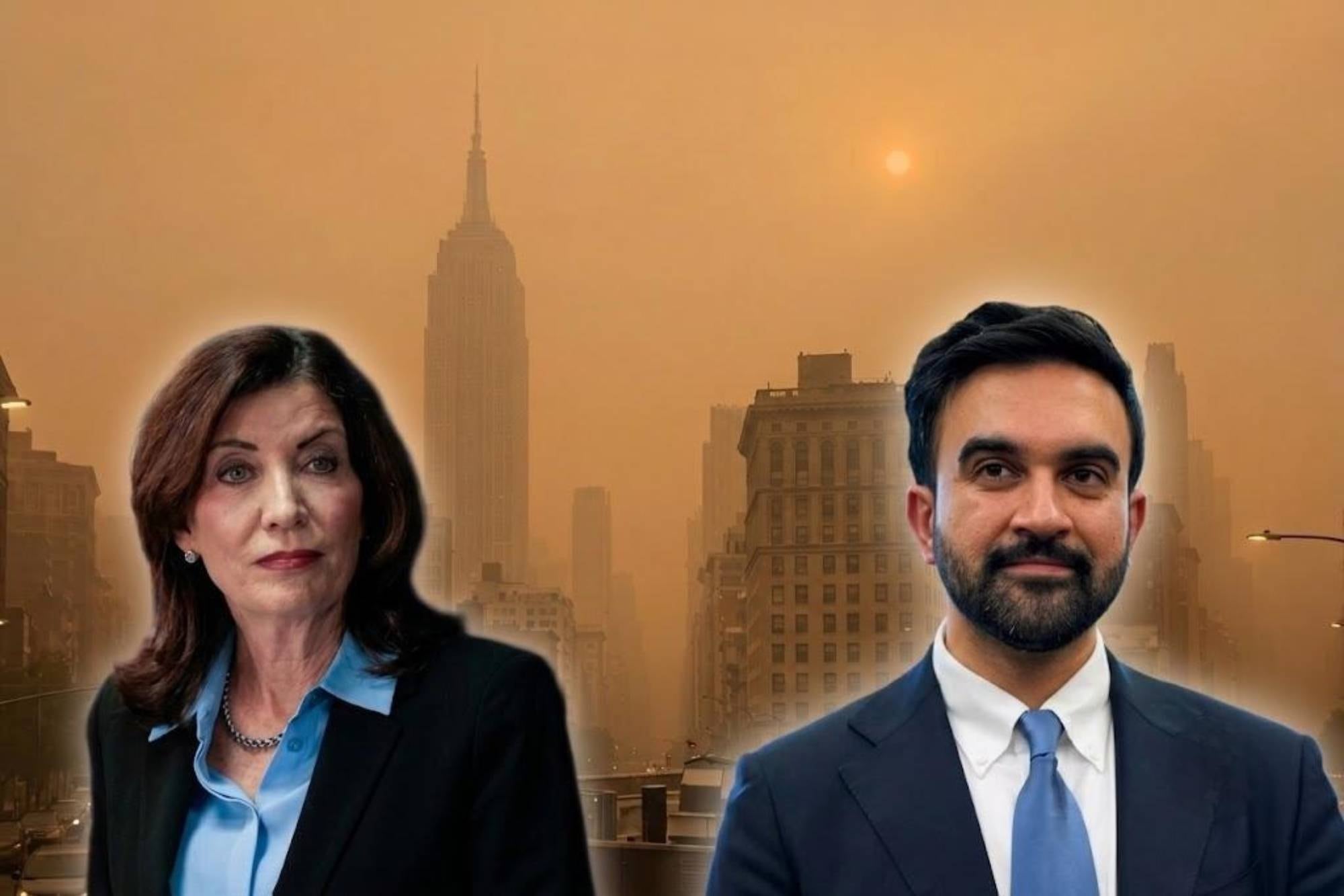 Alerta en Nueva York: Hochul y Mamdani advirtieron que la mala calidad del aire pone en peligro a millones de personas