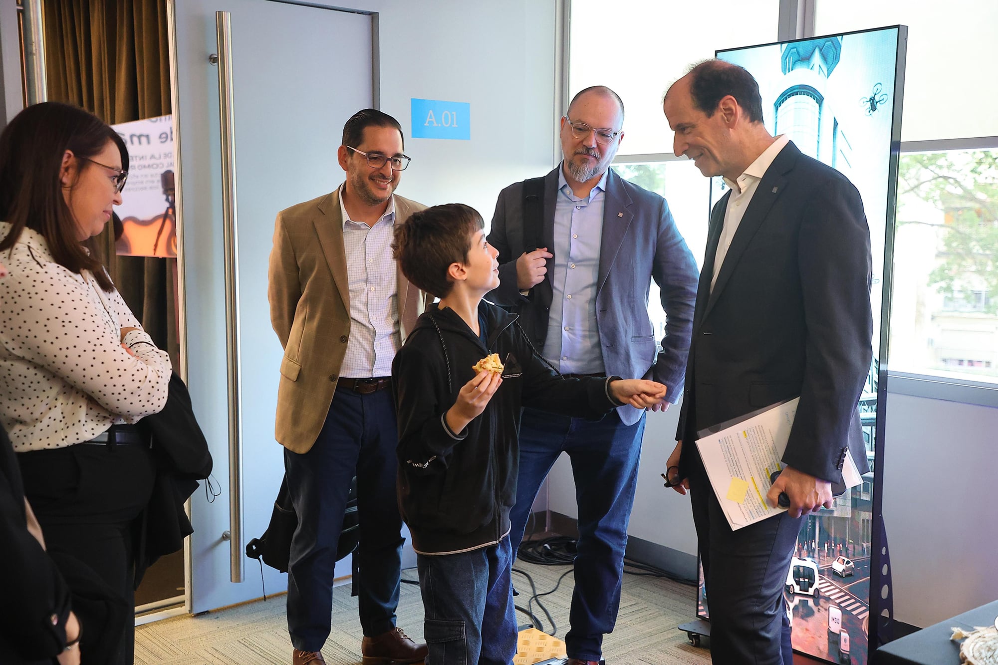 Stefano en plena charla con el nuevo CEO de Ternium