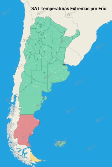 El extremo sur de la Argentina, castigado por el frío
