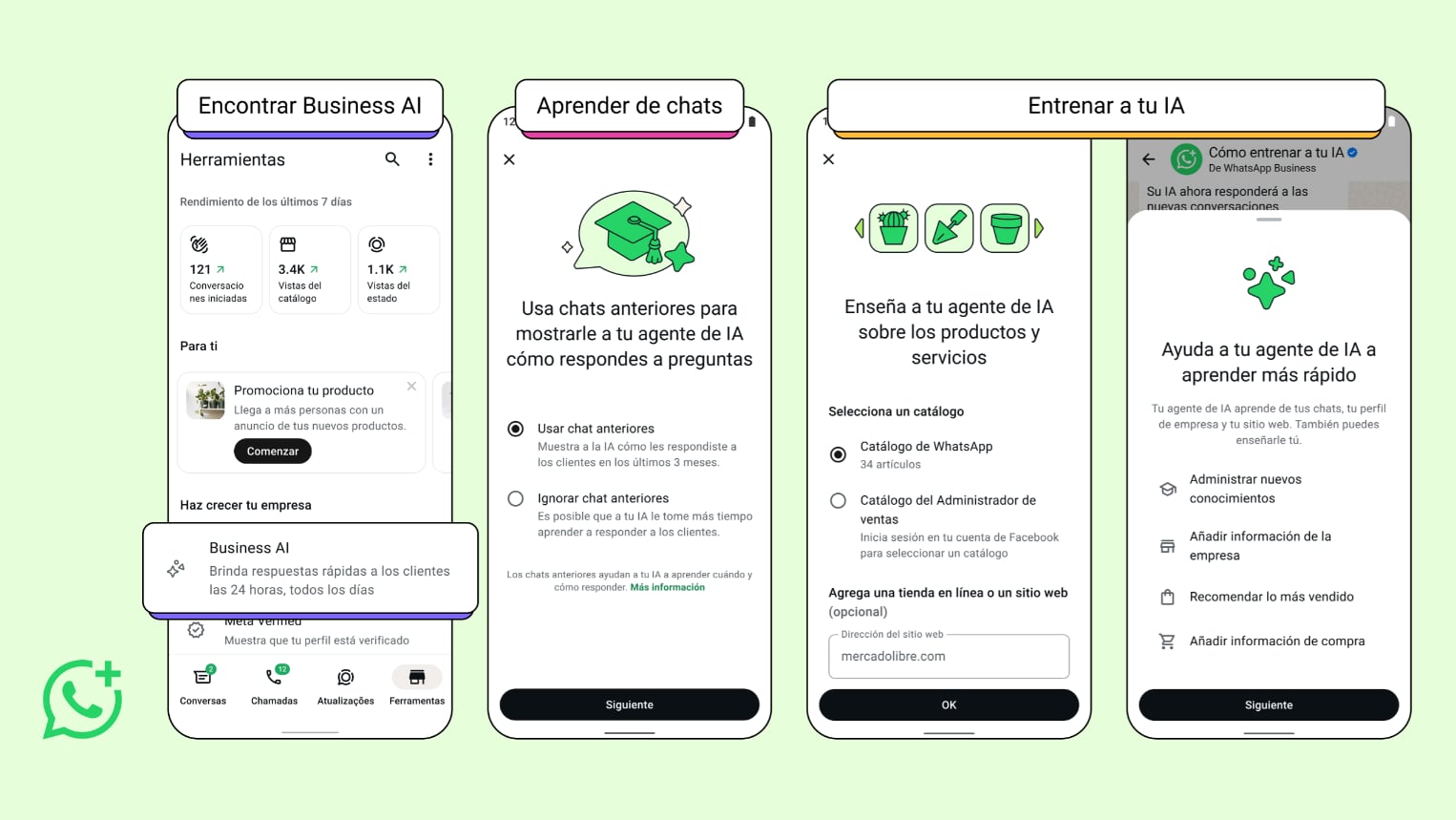 El agente puede entrenarse para dar las respuestas que el dueño del emprendimiento desee